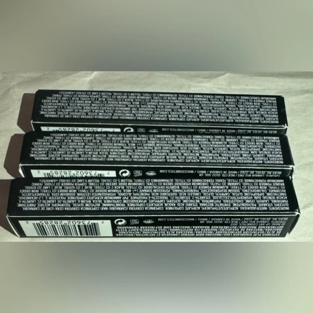 3 x mac extended play gigablack lash mascara